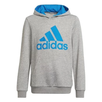 Image of adidas Essentials Hoodie Kids - Medium Grey Heather / Bright B