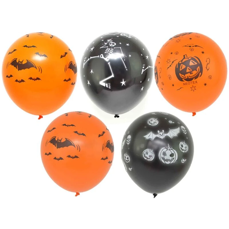 Image of Shatchi 24Pcs Halloween Printed Latex Balloons Spooky Party Supplies Multi unisex