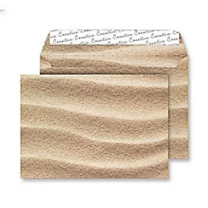 Image of Creative Senses Natural Finish Coloured Envelopes C5 Peel & Seal 162 x 229mm Plain 135 gsm Sahara Sand Pack of 125