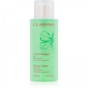 Image of Clarins Cleansers Toning Lotion with Iris for Combination or Oily Skin 400ml