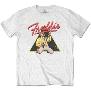 Image of Freddie Mercury - Triangle Mens XX-Large T-Shirt - White
