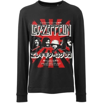 Image of Led Zeppelin - Japanese Burst Unisex Medium T-Shirt - Black