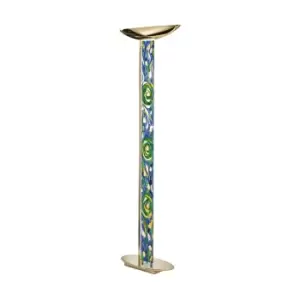 Image of Delphi Glass Floor Lamp 2 Light 24 Carat Gold