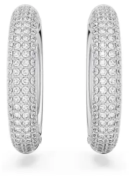 Image of Swarovski 5651392 Dextera Hoop Earrings Rhodium Plated Jewellery