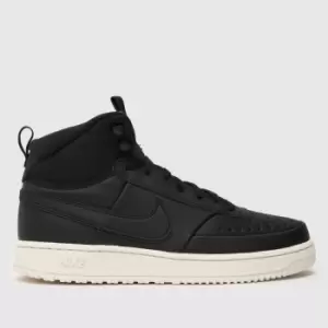 Image of Nike Black & White Court Vision Mid Winter Trainers