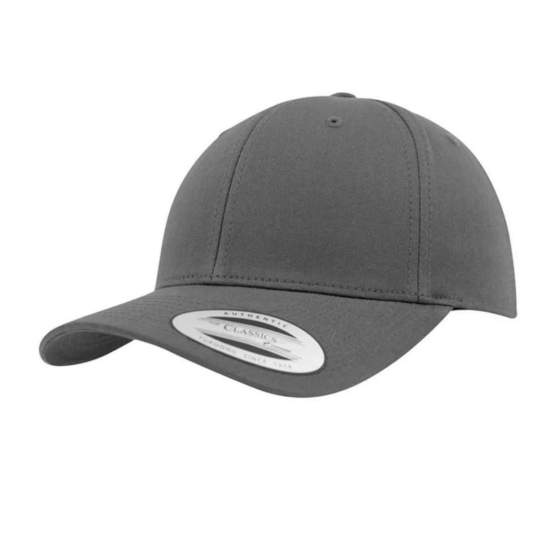 Image of Yupoong Mens Flexfit Classic Curved Snapback Cap in Charcoal Charcoal Male One Size