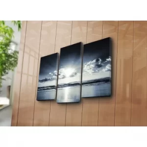 Image of 3NATPAT-12 Multicolor Decorative Canvas Painting (3 Pieces)