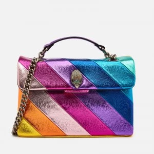 Image of Kurt Geiger London Womens Leather Metallic Kensington Bag - Multi