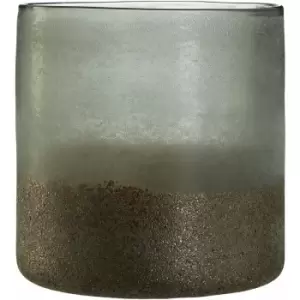 Image of Room Decor Flower Vase Clear Large Grey Metallic Vase Glass Vases For Flowers Black Modern Floor Vase 18 x 18 x 18 - Premier Housewares