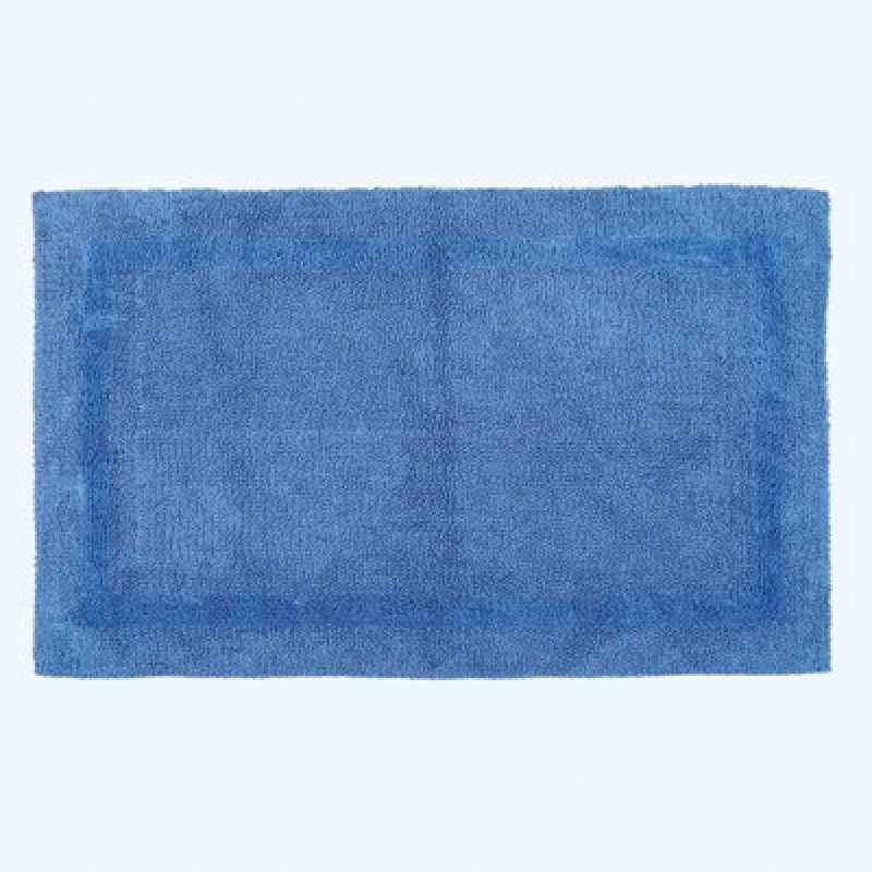 Image of Homescapes Luxury Reversible Extra Large Bath Mat - Cobalt Blue