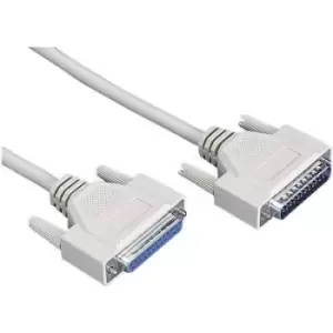 Image of Digitus Series, Parallel Cable extension [1x D-SUB plug 25-pin - 1x D-SUB socket 25-pin] 2m Grey