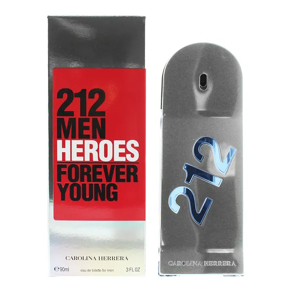 Image of Carolina Herrera 212 Men Heroes Forever Young Eau de Toilette For Him 90ml