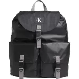 Image of Calvin Klein Jeans Calvin Klein Utility Grid Flap Bag Mens - Black