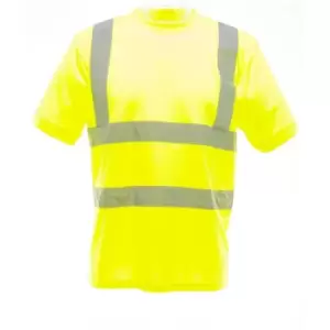 Image of Yoko Ladies/Womens Hi-Vis Short Sleeve T-Shirt (M) (Hi-Vis Yellow) - Hi-Vis Yellow