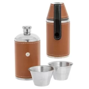 Image of Round Flask Tan 6oz