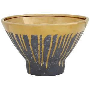 Image of Premier Housewares Cyrus Bowl - Grey/Gold Finish