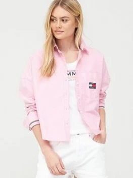 Image of Tommy Jeans Tommy Badge Shirt - Pink