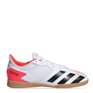 Image of adidas Predator Sala 20.4 Junior Indoor Football Trainers - White/Black