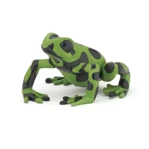 Image of Papo Wild Animal Kingdom Green Equatorial Frog Toy Figure, 3 Years Or Above, Green/Black (50176)