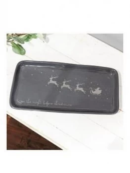 Image of Santa'S Flying Sleigh Serving Plate