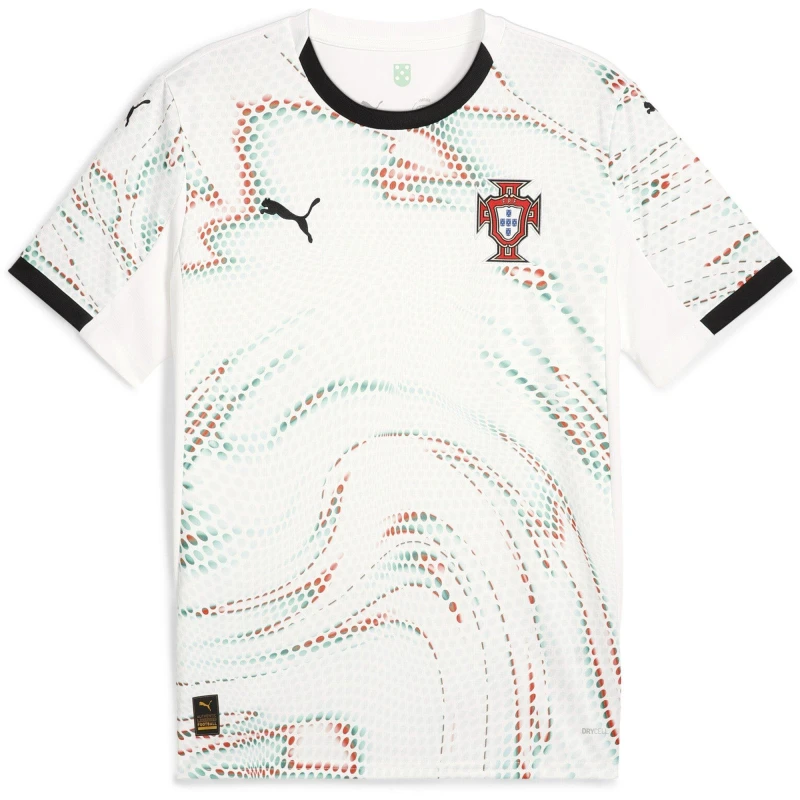 Image of Puma Portugal Away Shirt 2025 Adults White/Black male S