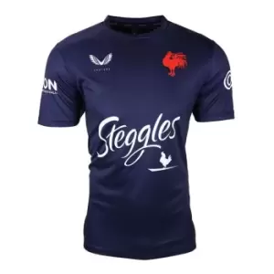 Image of Castore Sydney Roosters 2021 Training T-Shirt Mens - Blue