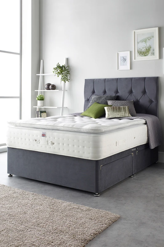 Image of Aspire Aspire Cashmere 1000 Pocket Pillowtop Mattress in White Size: Small Double White Small Double Unisex 5057632124241
