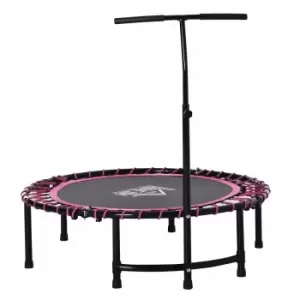 Image of Homcom Trampoline Outdoor Bouncer Jumper Adjustable Handle Adult Kid Pink