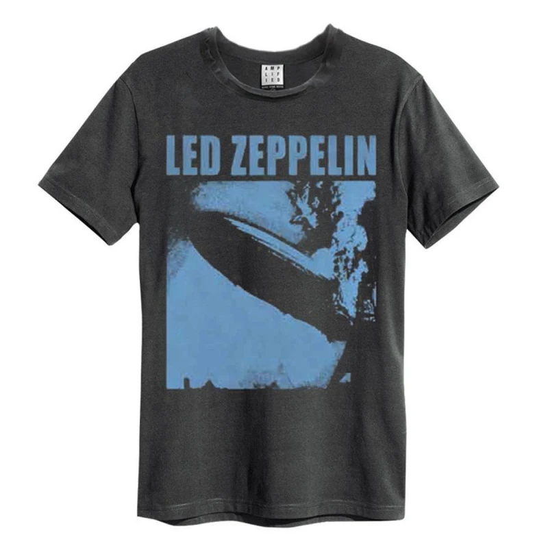 Image of Amplified Amplified Men Blimp Square LED Zeppelin T-Shirt in Charcoal Size: Small Charcoal S Male 5063470046348