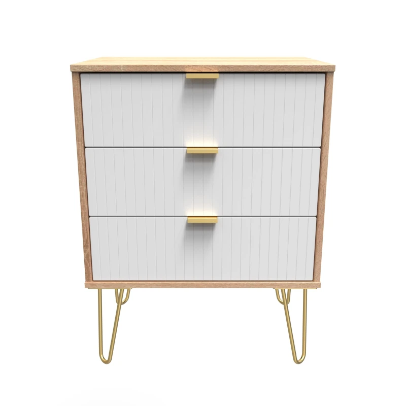 Image of Ready Assembled 2 U Bexley 3 Drawer Chest (Ready Assembled) in Natural Size: Medium Natural Unisex Medium