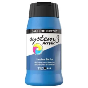 Image of Daler Rowney System 3 Acrylic Paint Coeruleum Blue Hue (500ml)