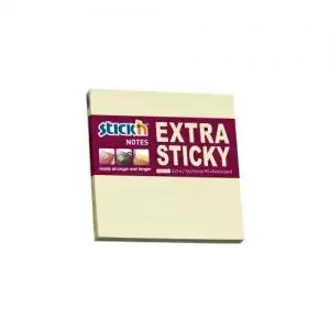 Image of ValueX Extra Sticky Notes 76 x 76mm 90 Sheets Per Pad Yellow Pack 12 -