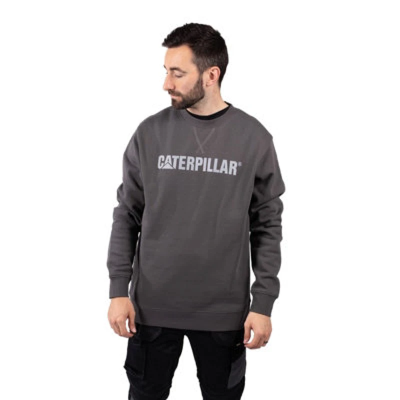 Image of Caterpillar Midweight Crewneck Sweatshirt Grey