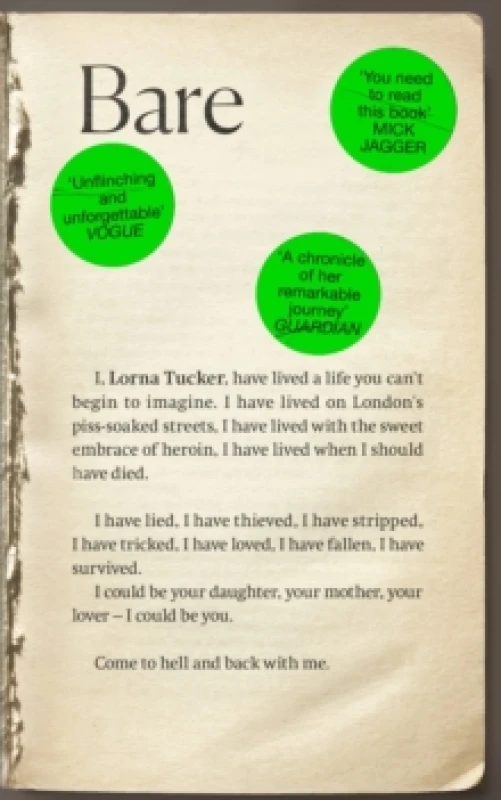 Image of BARE : 'You have to read this book' MICK JAGGER Hardback