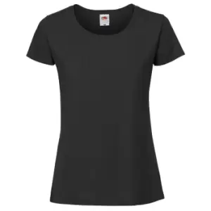 Image of Fruit Of The Loom Womens/Ladies Ringspun Premium T-Shirt (L) (Jet Black)