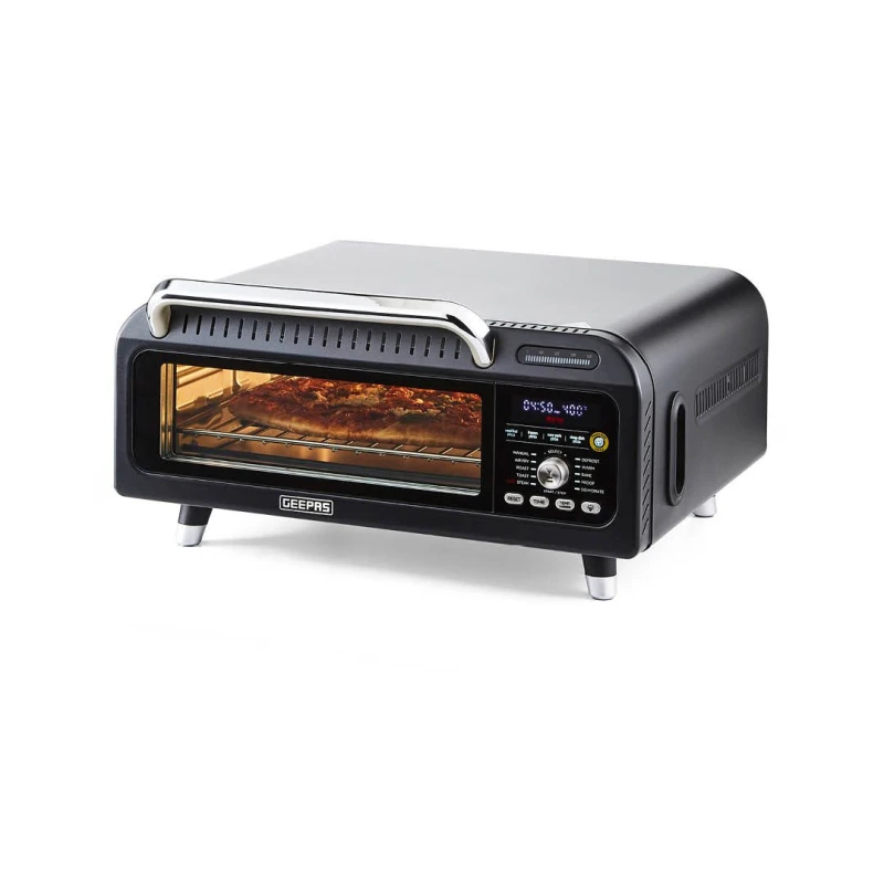 Image of Geepas 18L Electric Air Fryer Pizza Oven 15-in-1 Presets in Black Unisex