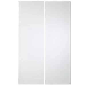 Image of Cooke Lewis Raffello High Gloss White Larder door W300mm Set of 2