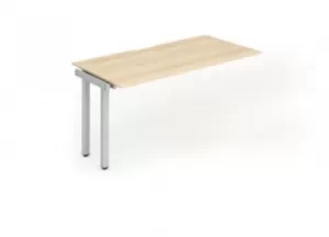 Image of Trexus Bench Desk Single Extension Silver Leg 1200x800mm Maple Ref