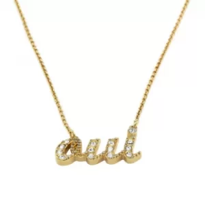 Image of Ladies Juicy Couture PVD Gold plated Pave Oui Wish Necklace