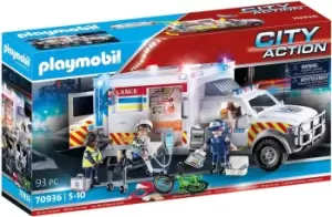 Image of Playmobil 70936 Rescue Vehicles Ambulance With Lights And Sound