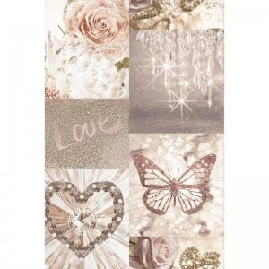 Image of Love Paris Blush Wallpaper