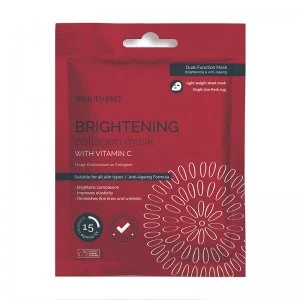Image of BeautyPro BrightENING Collagen Sheet Mask with Vitamin C 23g