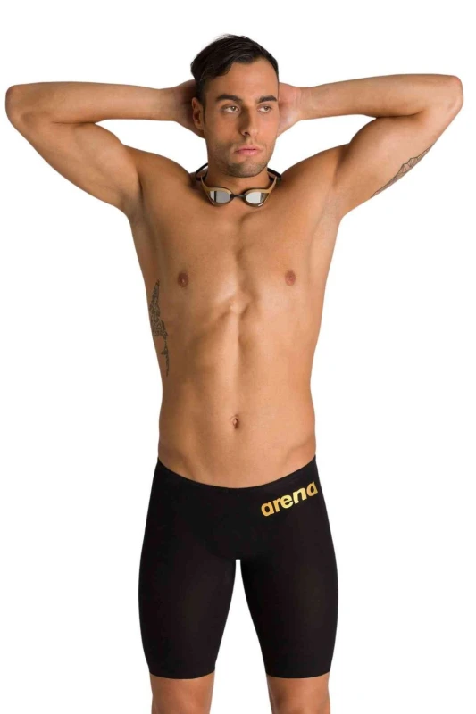 Image of Arena Powerskin Carbon Air 2 Jammer - Black and Gold Black