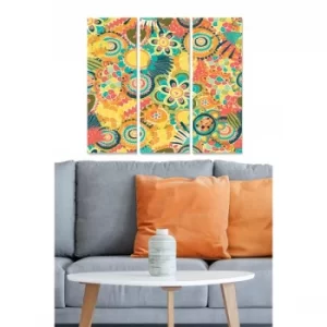 Image of MDF70910175 Multicolor Decorative MDF Painting (3 Pieces)