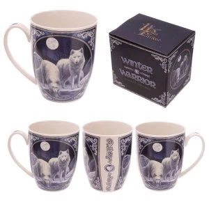 Image of Winter Warrior Wolf Design New Bone China Mug