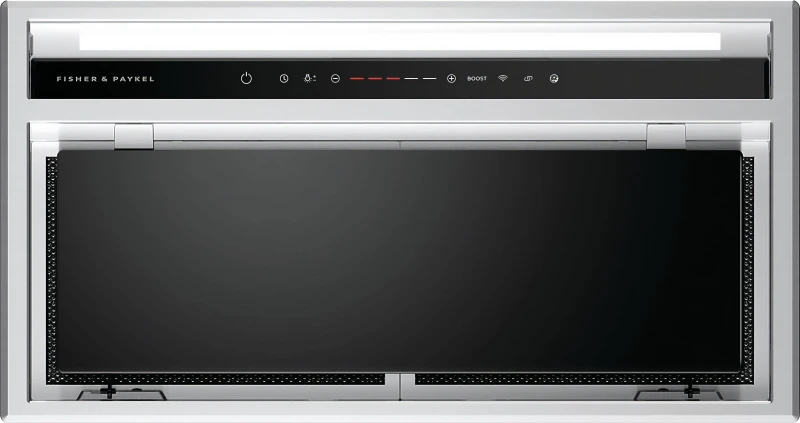 Image of Fisher & Paykel Series 7 Contemporary HP60IHCB4 32cm Canopy Cooker Hood - Stainless Steel / Black