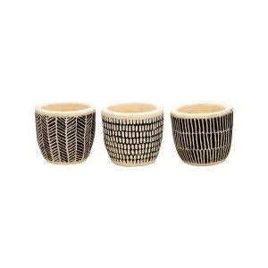 Image of Sass & Belle Scandi Boho Mini Cement (Set of 3) Planters