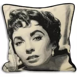 Image of Riva Home Hollywood Elizabeth Taylor Cushion Cover (45x45cm) (Black) - Black