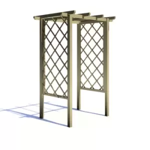 Image of Shire 4 x 3ft Arch Trellis Pergola - Garden & Outdoor