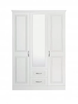 Image of Consort Dorchester 3 Door 2 Drawer Mirrored Wardrobe